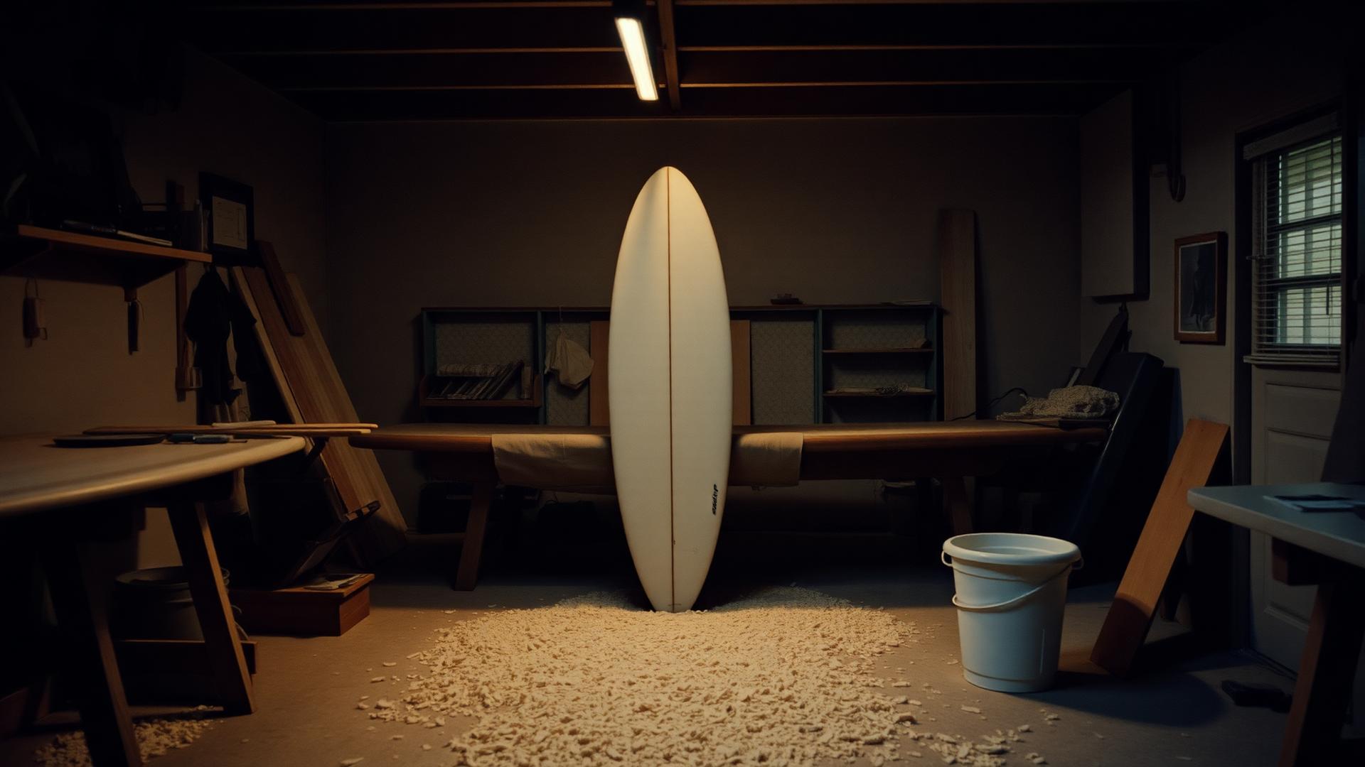 Hand-shaped surfboard blank